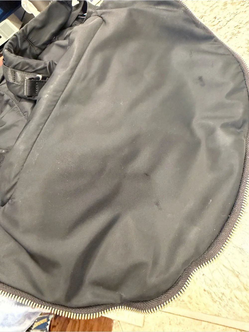 lululemon athletica Black Backpack with Silver Zippers
